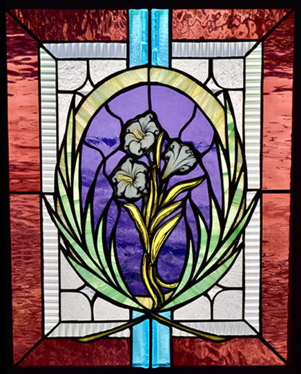 Easter Lily and Palm Branches – The Resurrection of Christ.
